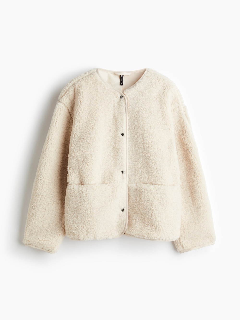 H&M Light Beige Teddy Sherpa Jacket